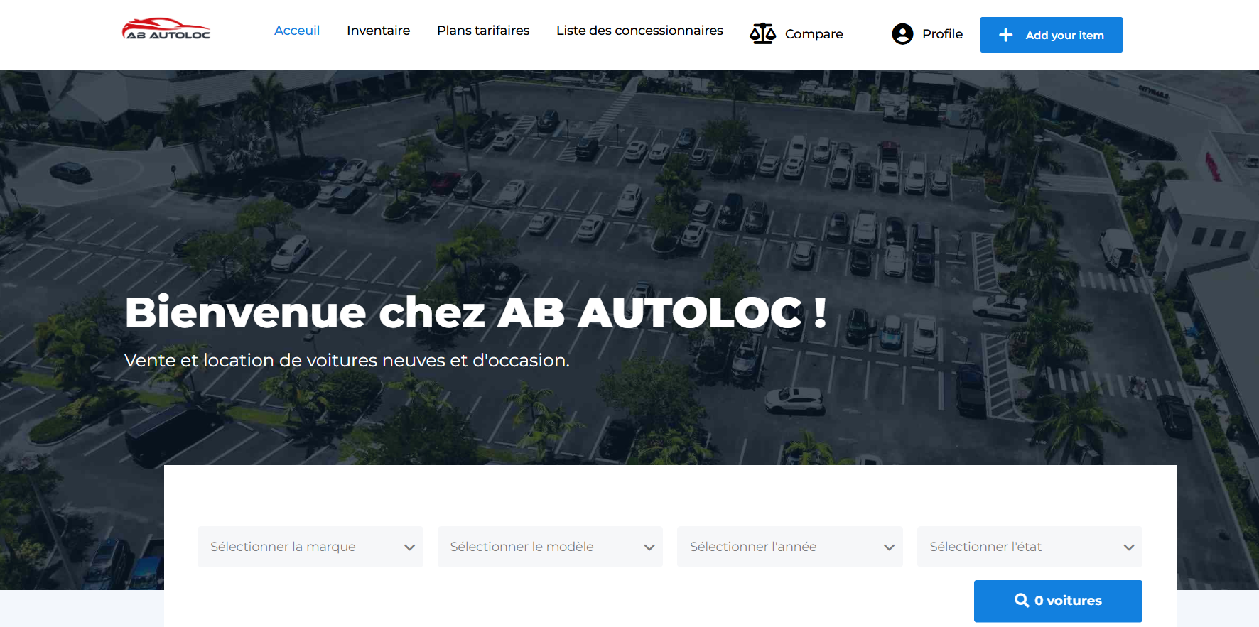 AB Autoloc — site de vente de véhicules d’occasion